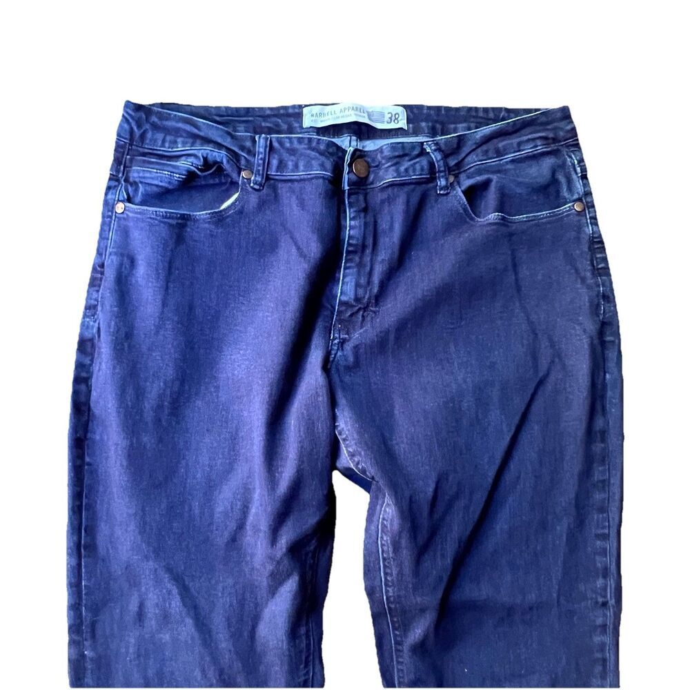 Barbell Apparel D002 Dark Wash Athletic Fit Straight Stretch Jeans Men's 38x32 - Picture 4 of 13